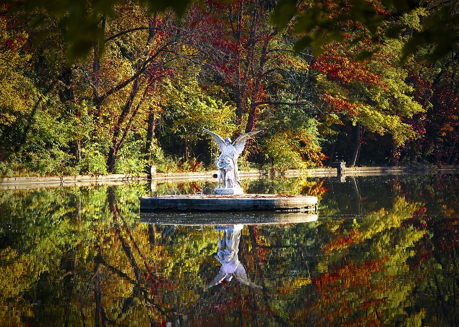 Angel in the Lake - St. Marys Ambler Photograph by Bill Cannon