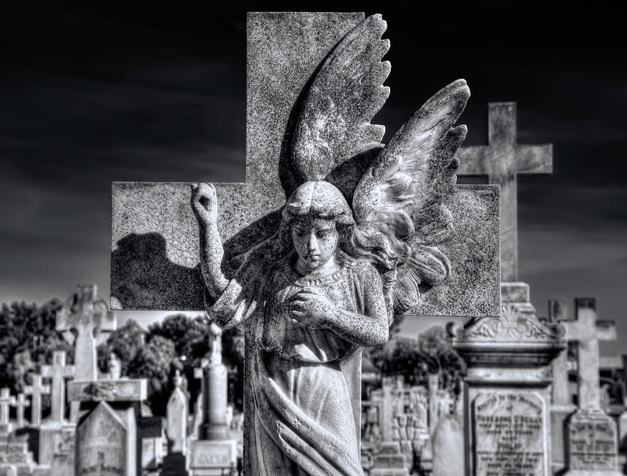 Cemetery Photograph - Angel In The Morning by Wayne Sherriff