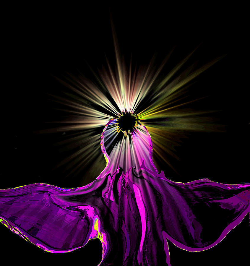 Abstract Digital Art - Angel in the Night by Abstract Angel Artist Stephen K