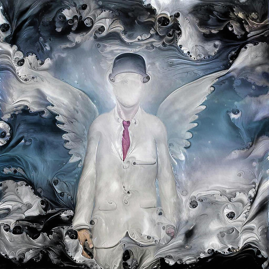 Angel In White Suit Digital Art