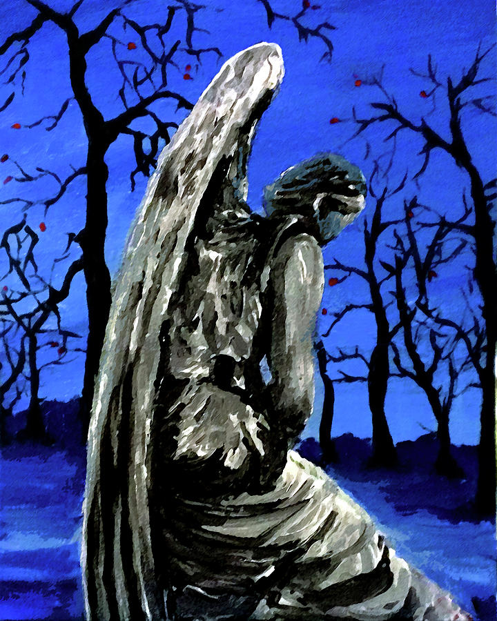 Winter Angel Painting by Frank Botello