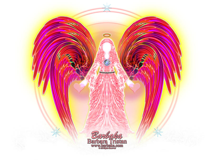 Angel Intentions Divine Timing Digital Art by Barbara Tristan