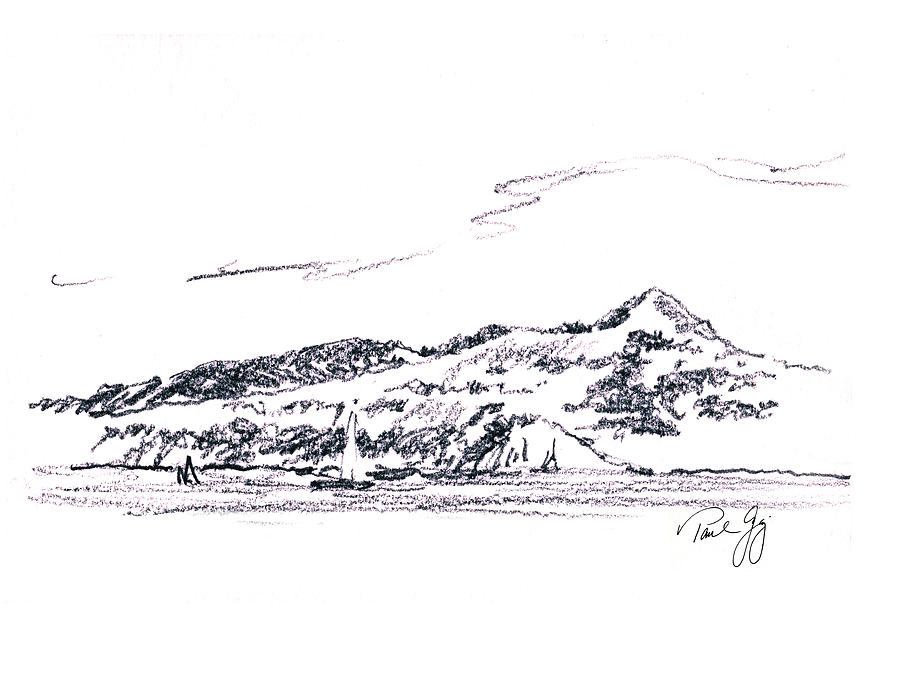 Angel Island From Sausalito Painting by Paul Gaj