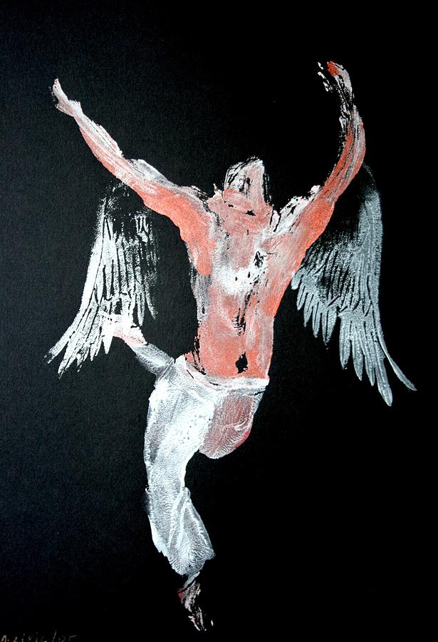 Angel Painting - Angel leaping by Ana Bikic