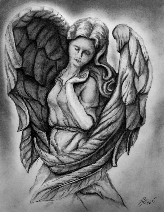 Angel Mercy Drawing by Tim Brandt | Pixels
