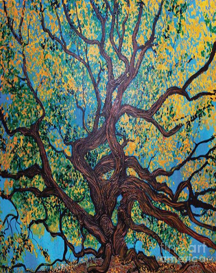 Angel Oak Young Painting by Stefan Duncan