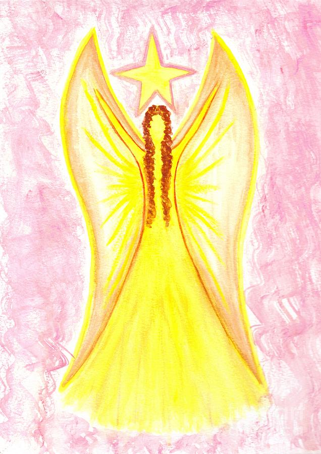Angel Painting - Angel of Confidence by Konstadina Sadoriniou