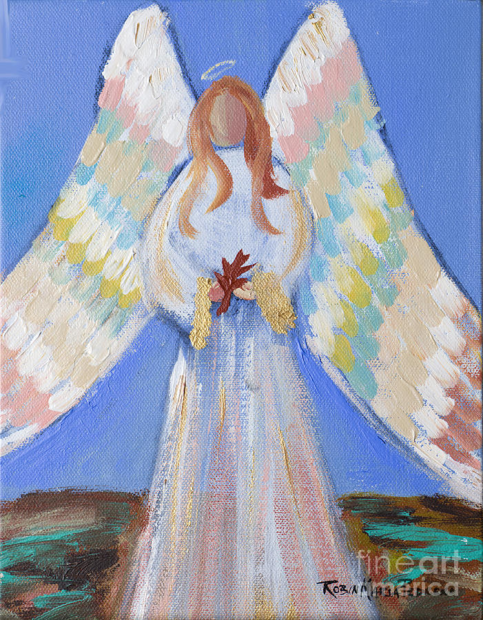 Angel of Fall Painting by Robin Pedrero