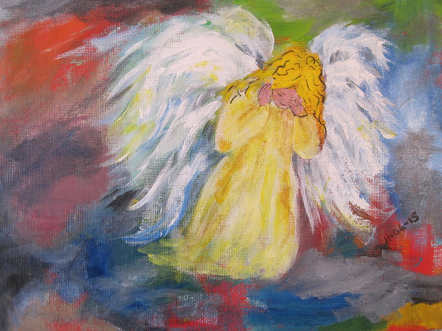 Angel of Grief and Sorrow Painting by Linda Watson - Fine Art America