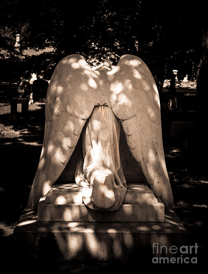 Angel Photograph - Angel Of Grief by K Hines