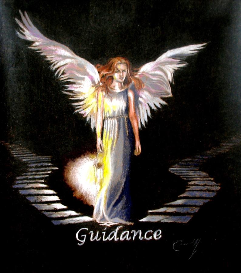 Angels Drawing - Angel of Guidance by Concept by Rev Kathleen L Dixon Artist Greg Crumbly