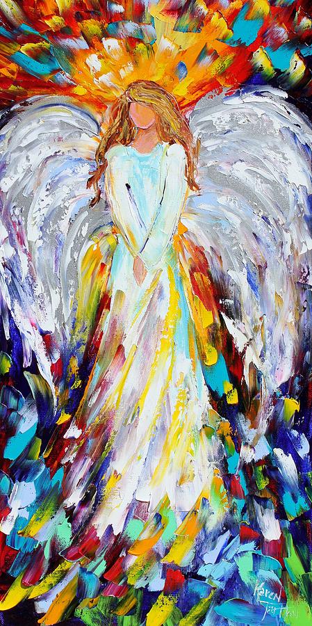 Angel of Hope and Light Painting by Karen Tarlton