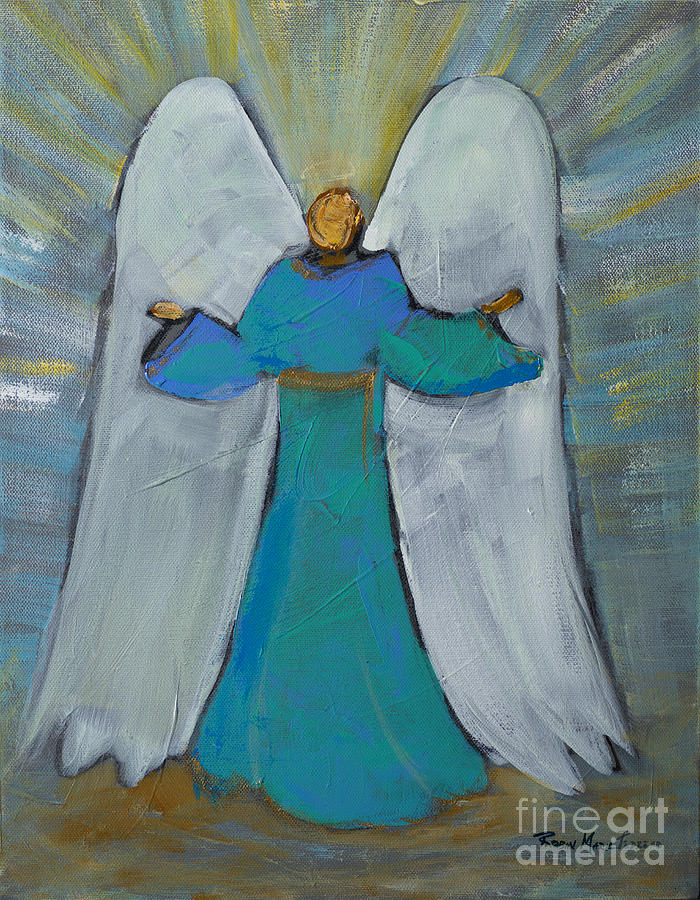 Wings Painting - Angel of Joy by Robin Pedrero