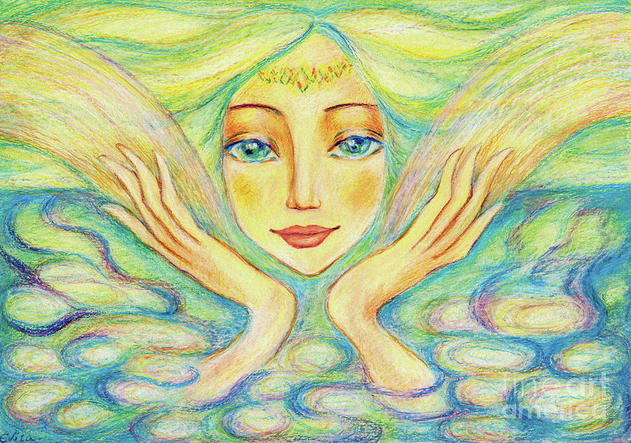Angel of Serenity Painting by Eva Campbell