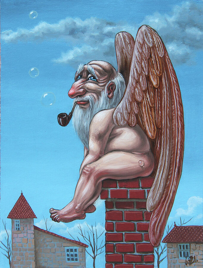 Guardian Angel of the Chimney Painting by Victor Molev