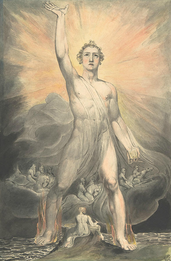 Angel of the Revelation Drawing by William Blake Fine Art America