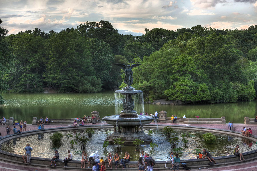 Angel of the Waters Fountain  Bethesda Photograph by Lee Dos Santos