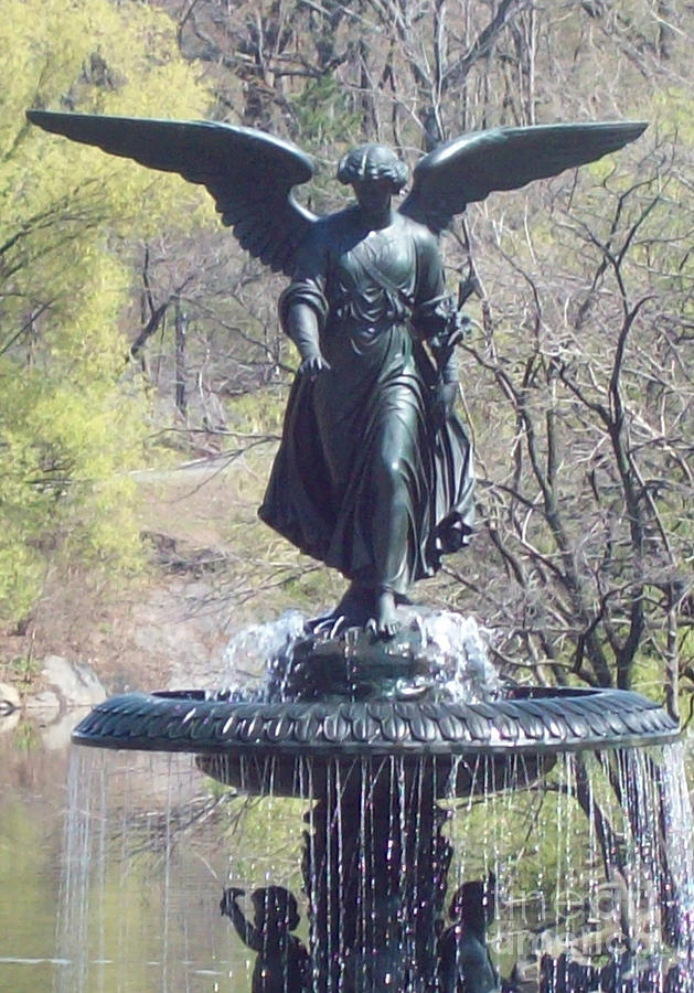 Angel Of The Waters In Central Park Photograph