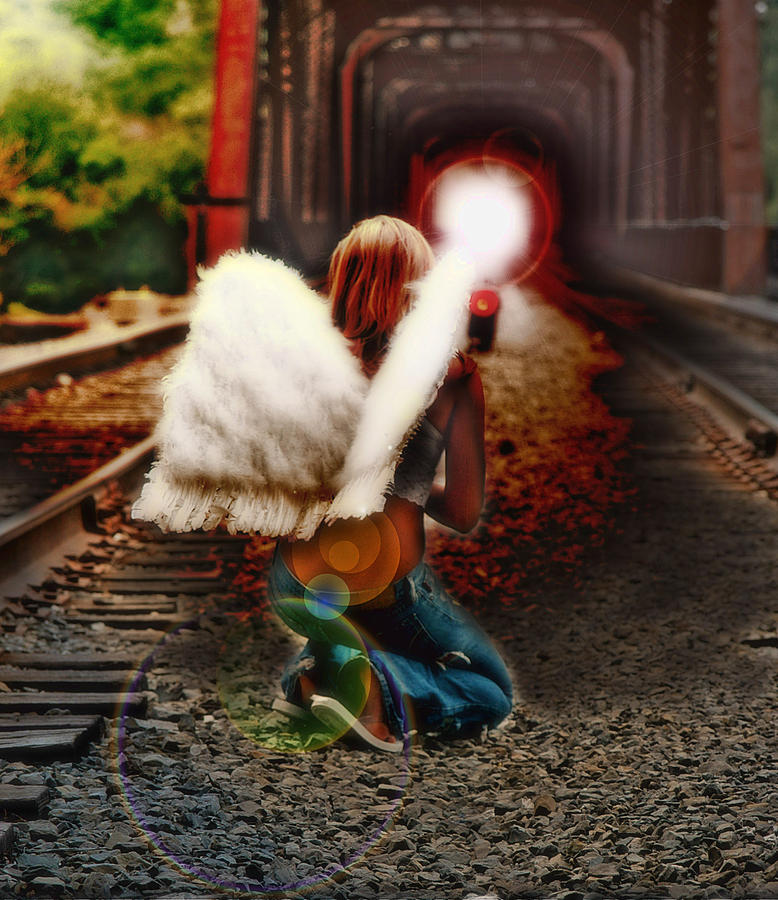 Angel on the Bridge Photograph by Bill Munster - Fine Art America