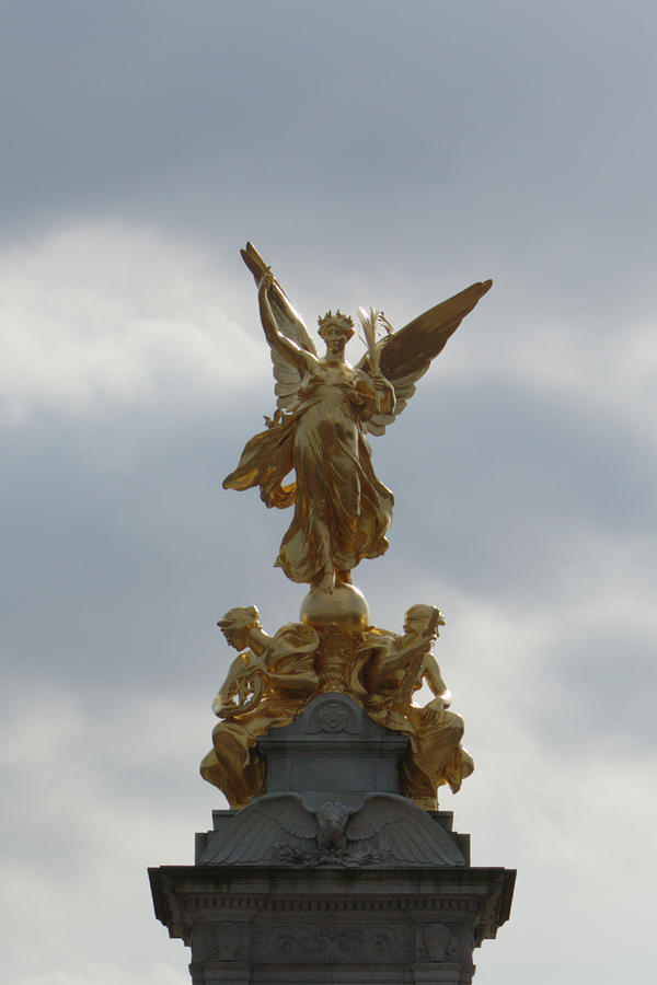 Angel on the Queen Victoria Memorial Photograph by Adrian Wale