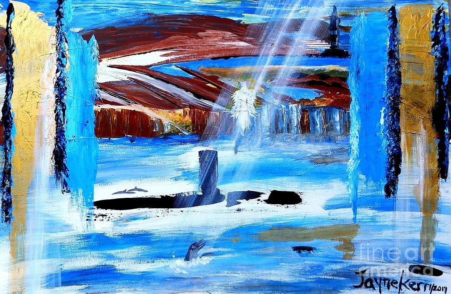 Angel over Water Painting by Jayne Kerr