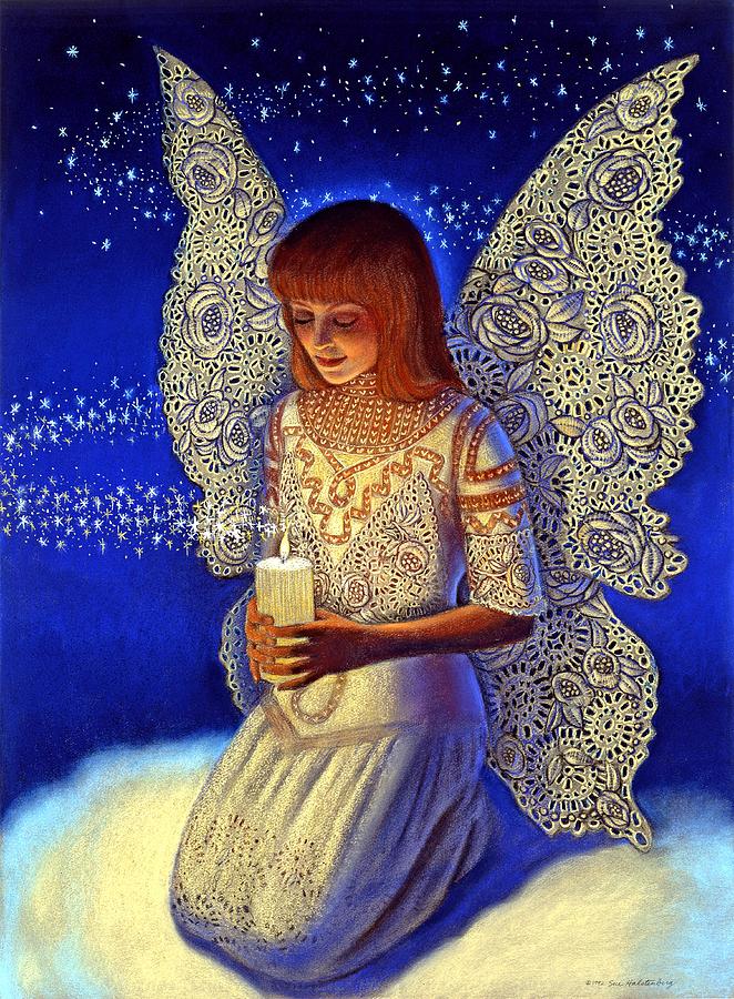 Fantasy Painting - Angel Prayer by Sue Halstenberg