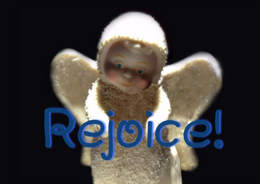 Angel Rejoice Christmas Card Photograph by Morgan Carter