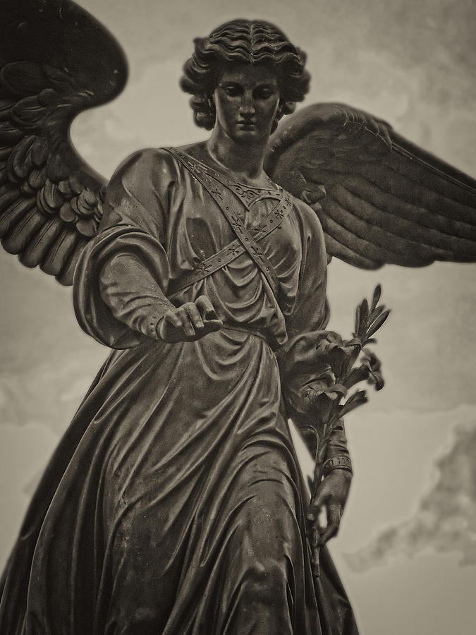 Still Life Photograph - Angel Statue Bethesda Fountain Central Park by Robert Ullmann