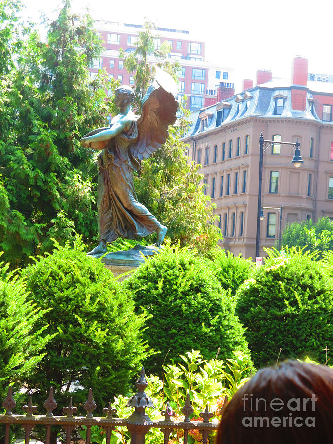 Boston Painting - Angel Statue Boston MA America USA travel photos by NavinJoshi FineArtAmerica Pixels by Navin Joshi