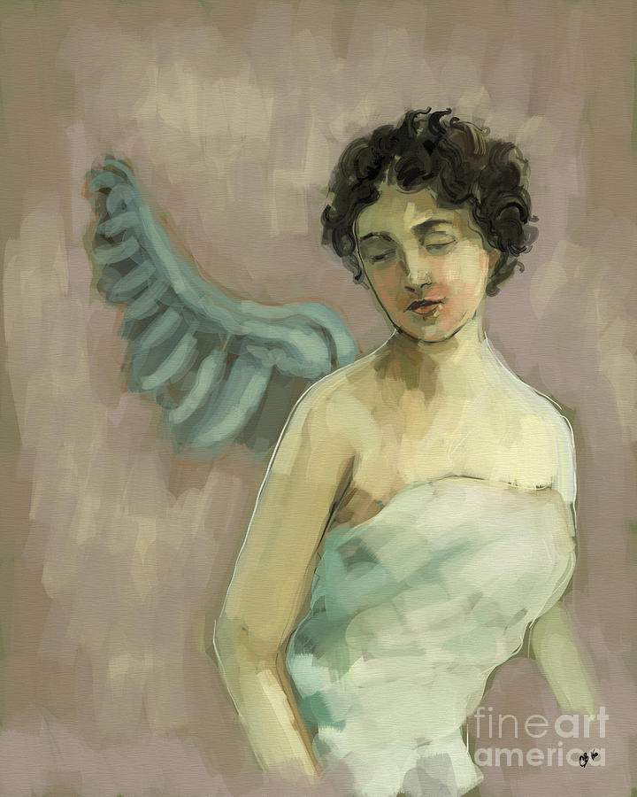 Angel - Study Painting by Carrie Joy Byrnes
