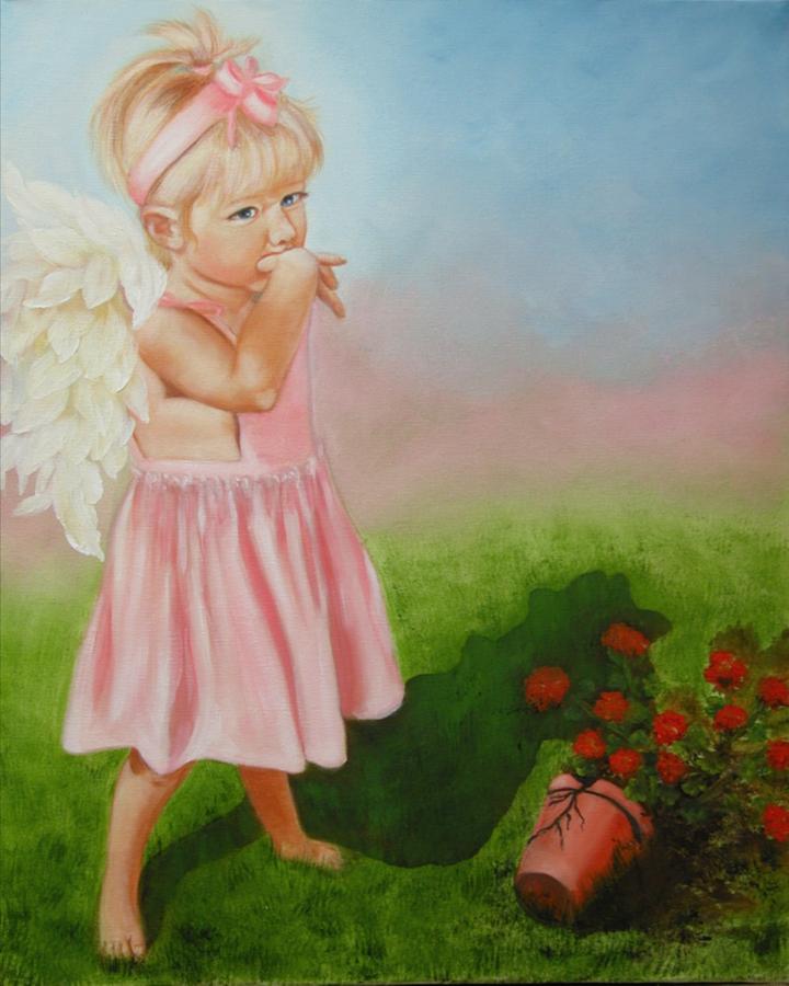 Angel Thumbs Painting by Joni McPherson