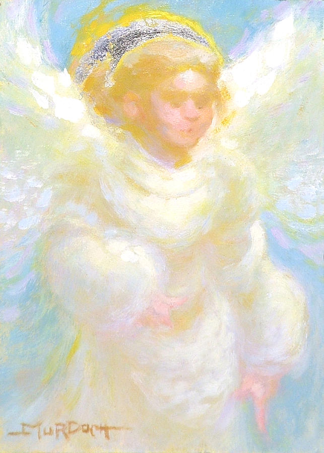 Angel Painting - Angel transmitting light by John Murdoch Angel Painting - Angel transmitting light by John Murdoch