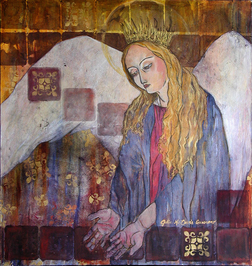 Byzantine Painting - I Am Here - Seek Me by Julie Davis