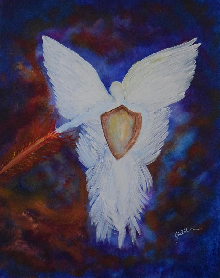 Angel Watching Over Me Painting by Jewell McChesney - Pixels