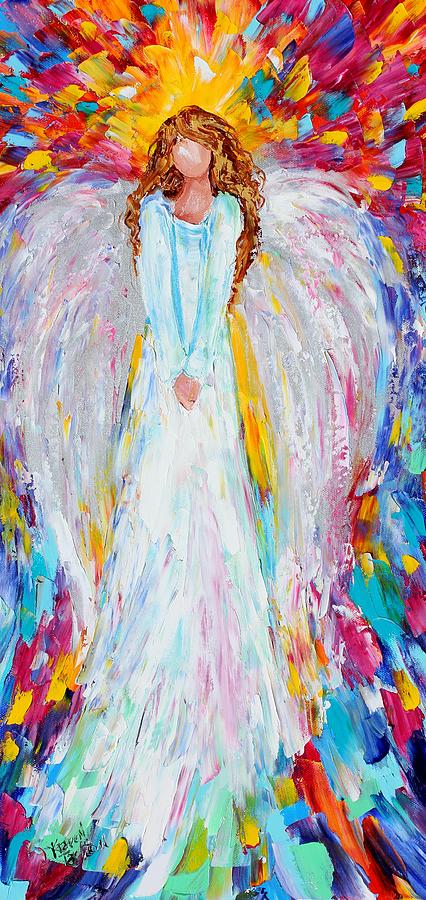 Angel Watching Over Me Painting by Karen Tarlton
