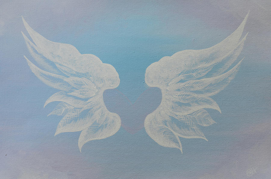 Angels Painting - Angel Wings by Catt Kyriacou