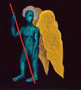 Angel Painting - Angel With A Spear by Victor Lysakov