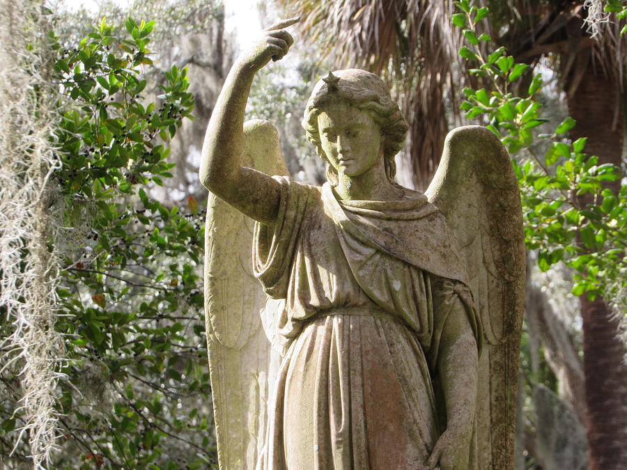 Angel with Spanish Moss Photograph by Cindy Fleener