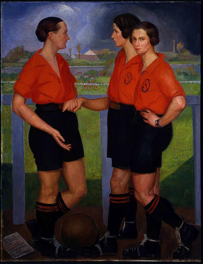 Angel Zarraga Mexican 1886-1946 The footballers, 1922 Painting by Angel ...