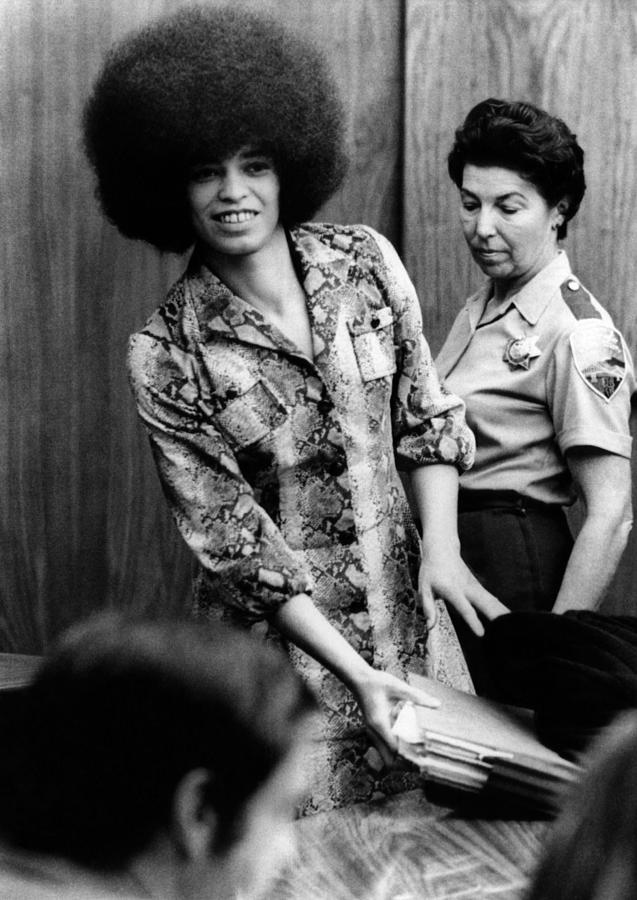 1970s Photograph - Angela Davis In Courtroom. She by Everett