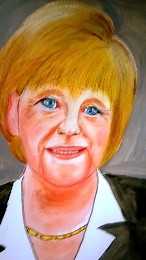 Angela Merkel Painting by Rusty Gladdish