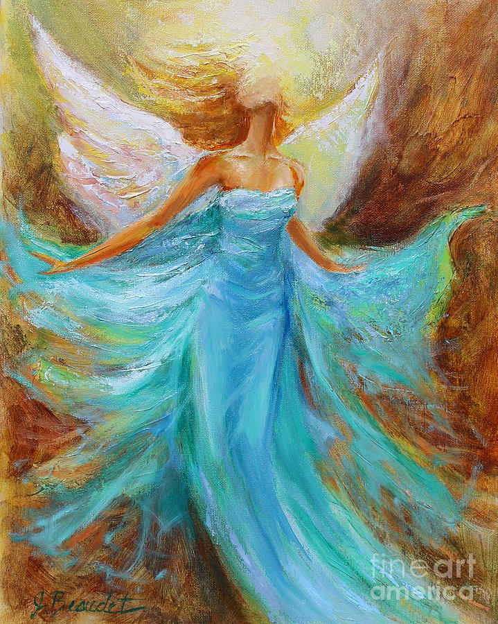 Mixed Media Painting - Angelic Rising by Jennifer Beaudet