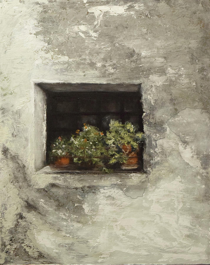 Angelikas Italian Window Painting by Sandra Nardone