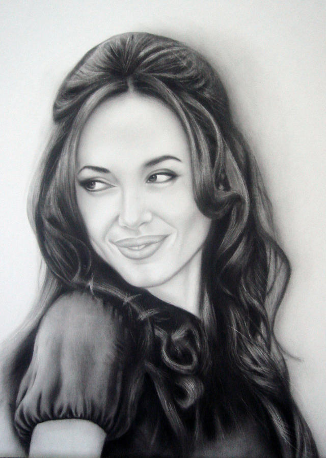 Angelina Jolie Drawing by Arnold Dalope