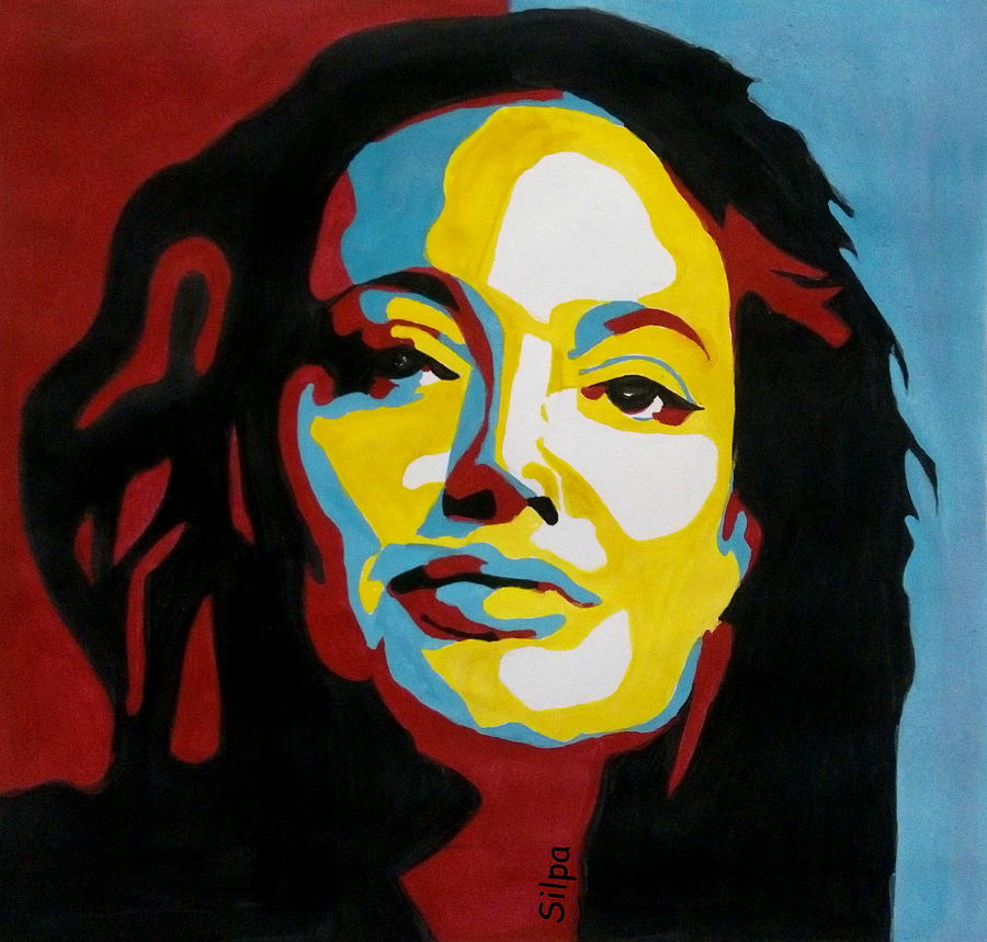 Angelina Jolie Painting by Silpa Saseendran