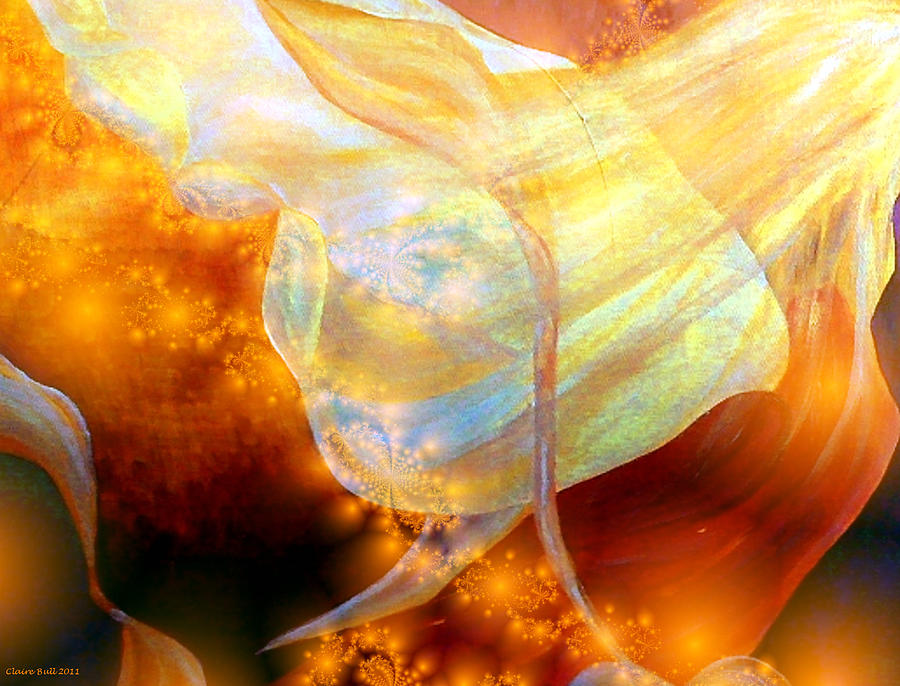 Abstract Digital Art - Angels Among Us by Claire Bull