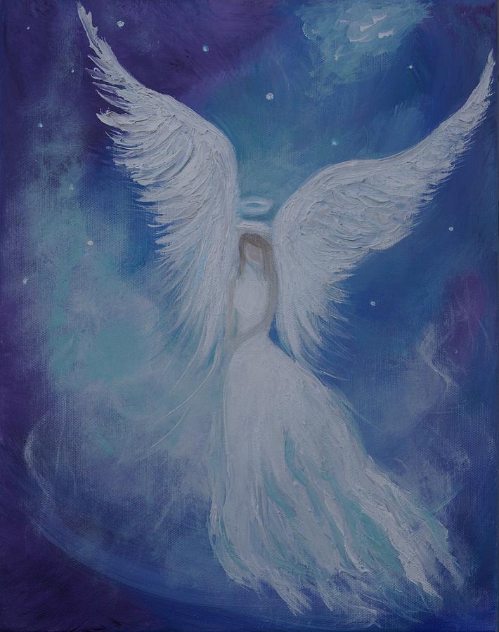 Angels Comforting Presence Painting By Leslie Allen