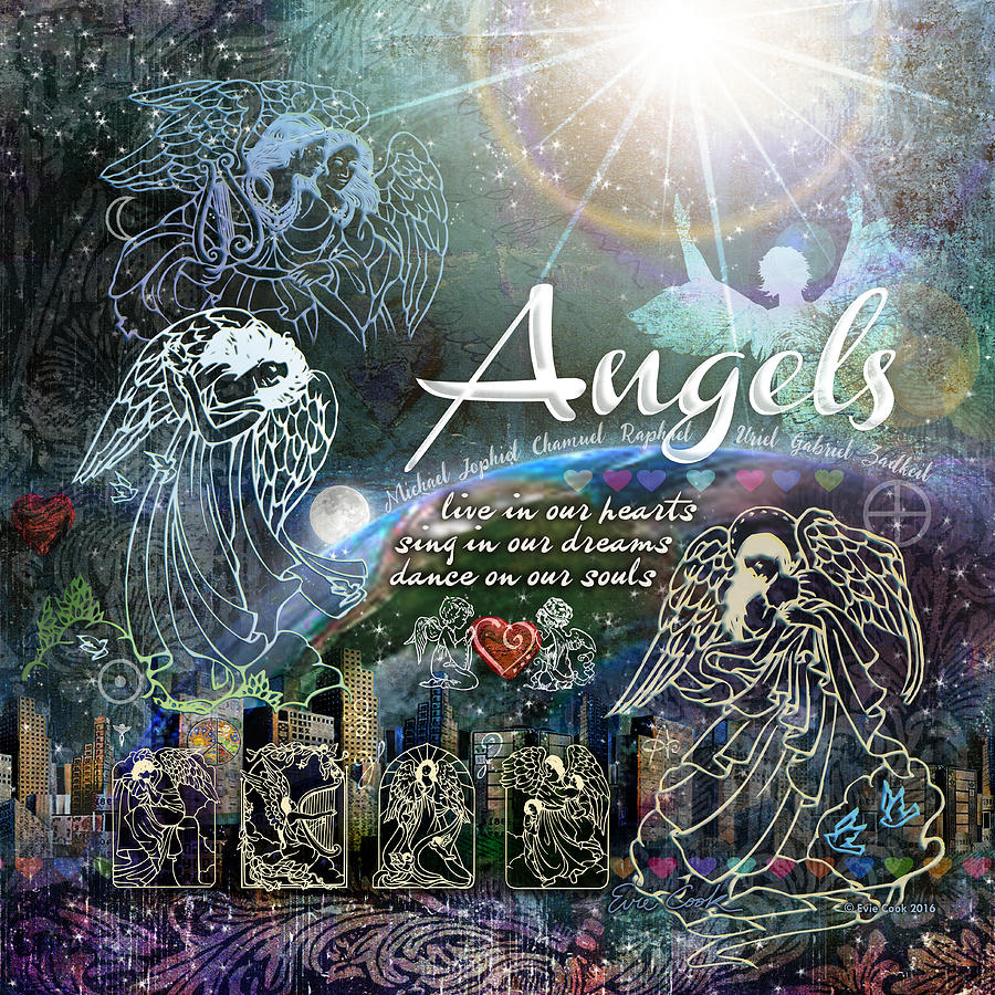 Angels Digital Art by Evie Cook