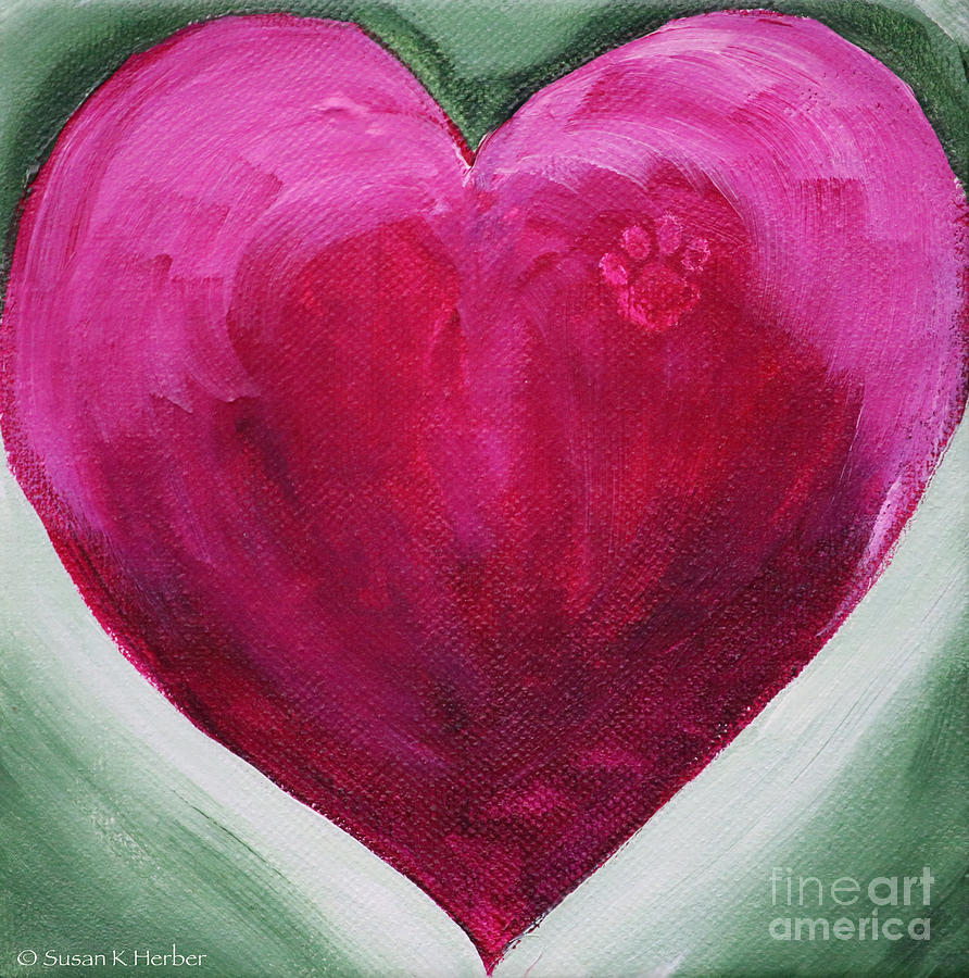 Angels  Heart Painting by Susan Herber