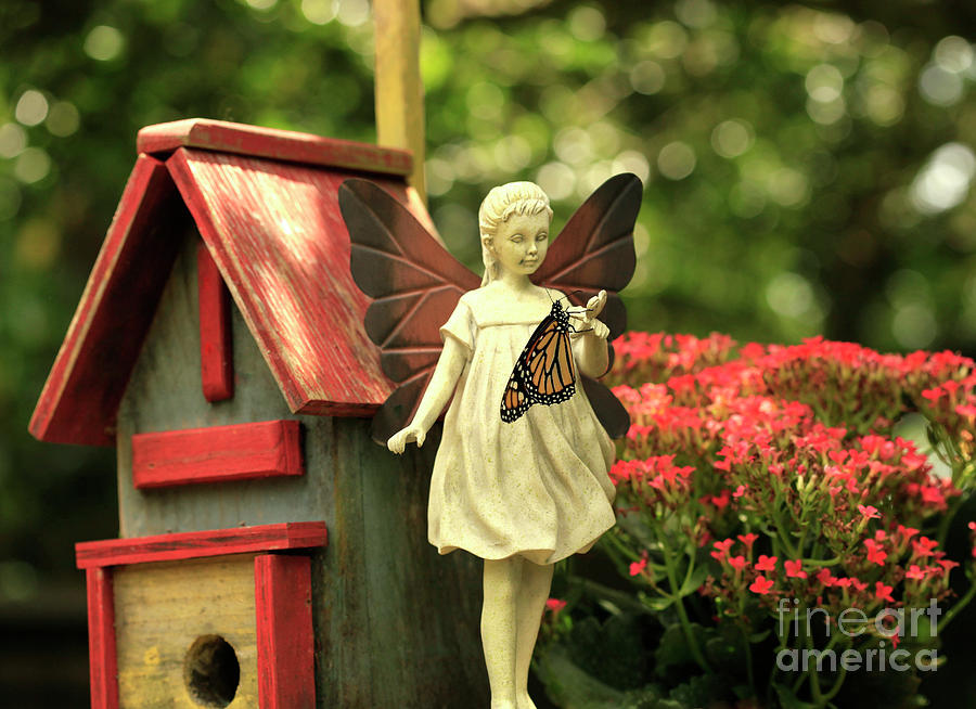 Angels in my Garden and Butterflies Photograph by Luana K Perez